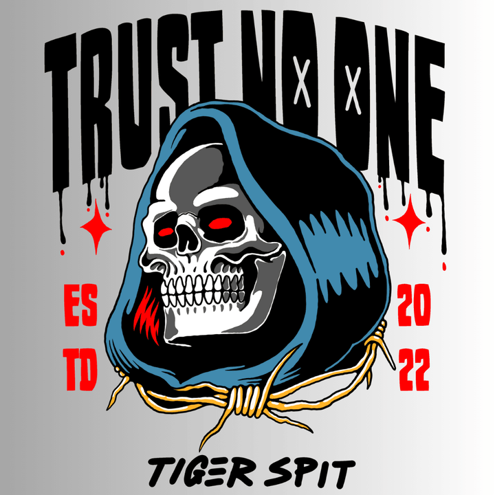 TRUST NO ONE WHITE - TIGER SPIT  - tattoo balm, tattoo aftercare, tattoo cream, tattoo lotion, tattoo salve, tattoo ointment, tattoo lotion, tattoo aftercare product, tiger spit balm, tiger spit, tiger spit cream, crema per tatuaggi, crema tatuaggi