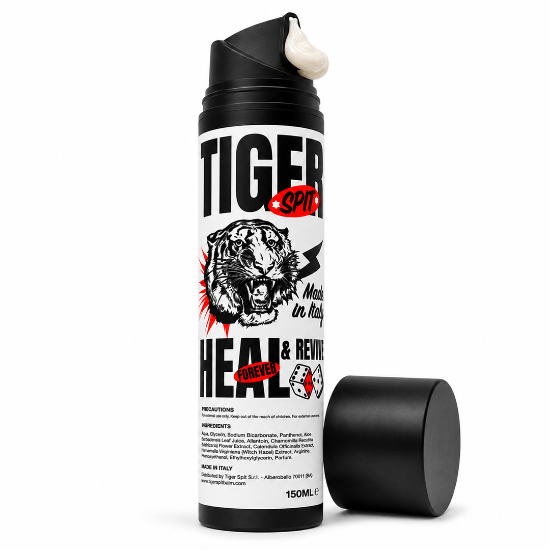 Tiger Spit tattoo aftercare cream - best long-term tattoo moisturizing cream compared to Cetaphil, Eucerin and Bepanthen