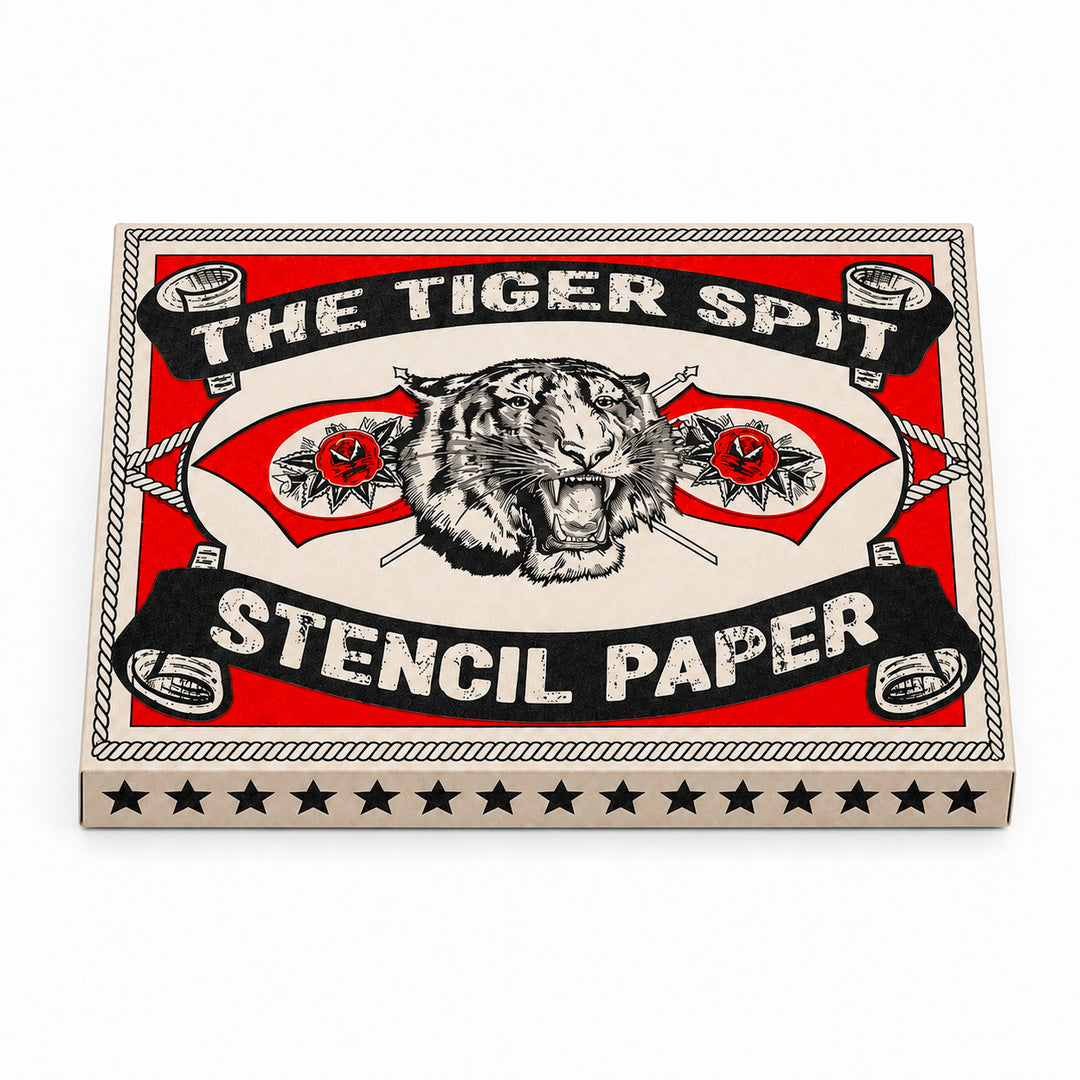 Professional A4 stencil transfer paper for tattoo artists, supplied in studio packs of 100 sheets.
