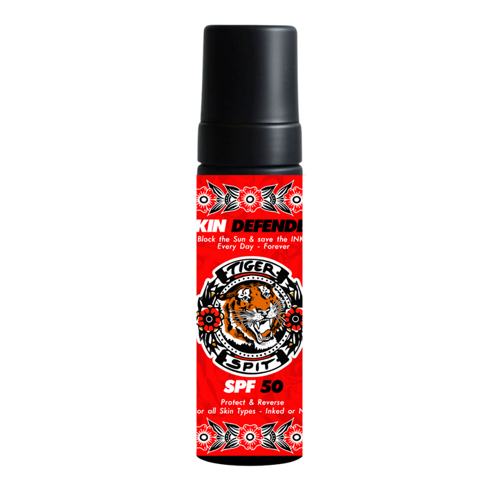 Tiger Spit Tattoo Sunscreen SPF 50 100ml — protect tattoos from UV fading