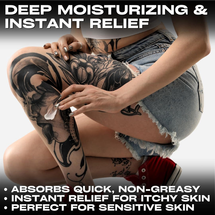 Tattoo Balm natural ingredients — shea butter, cocoa butter, mango butter, jojoba oil, argan oil, castor oil