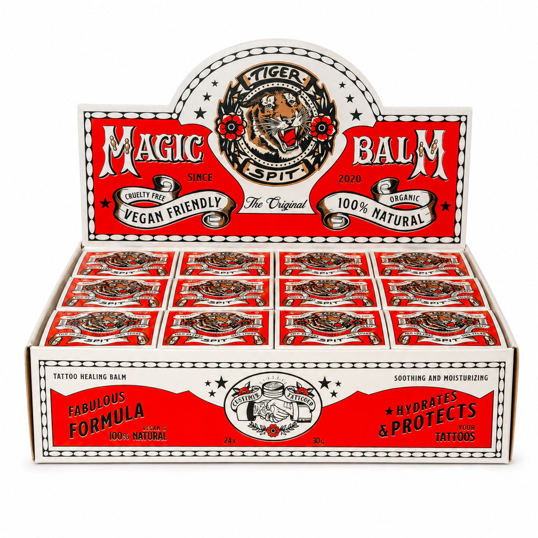 Tiger Spit Tattoo Balm 30ml case — studio wholesale pack of 20 or 40 units