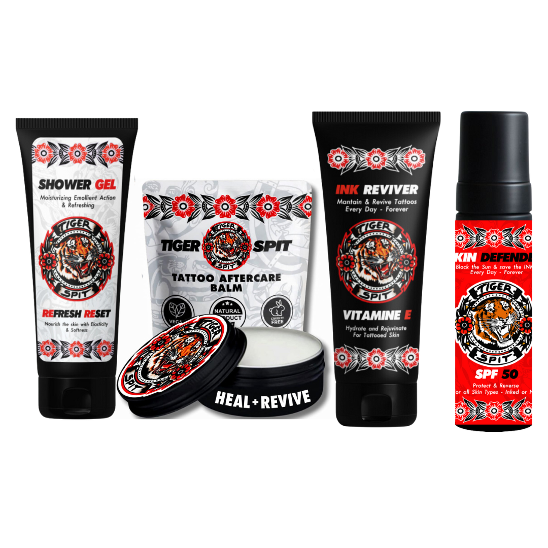 Tiger Spit Pro Kit — complete four-product tattoo aftercare system