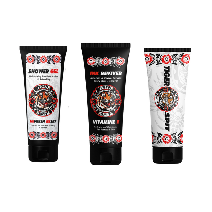 Tiger Spit Essential Kit — basic tattoo aftercare bundle for everyday care