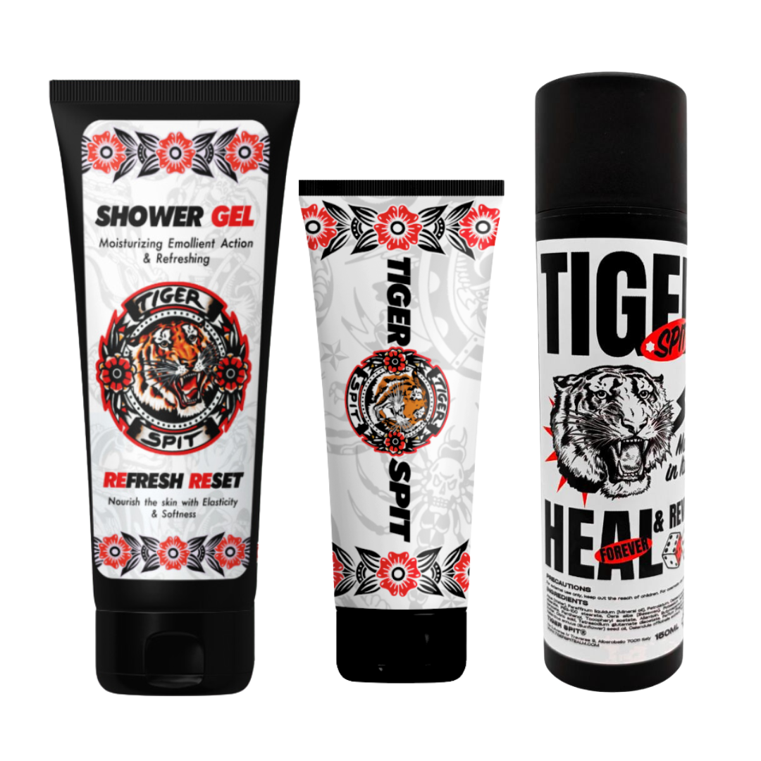 Tiger Spit Essential Kit — basic tattoo aftercare bundle for everyday care